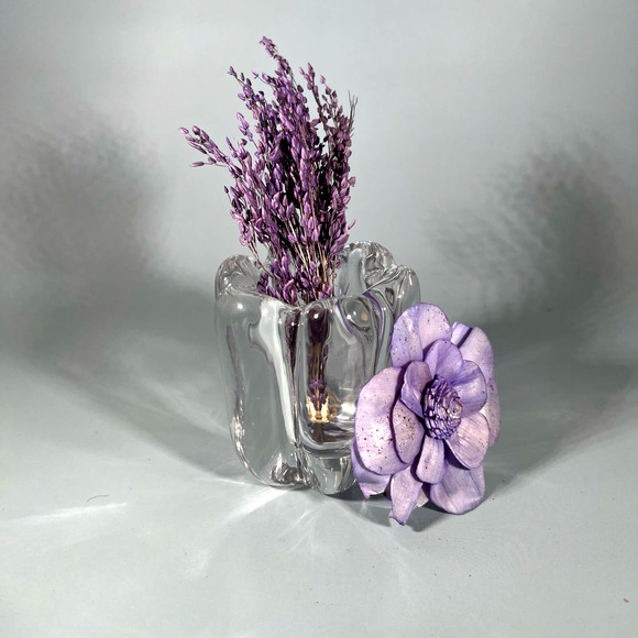 Beautiful Vintage 1930s Signed Orrofers Lead Crystal Candle Holder or Vase - Picture 3 of 6